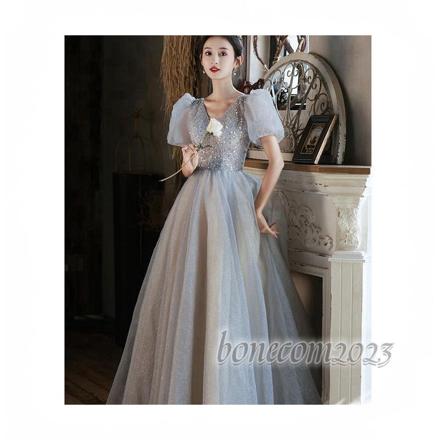 ビスチェタイプ エンパイア ノースリーブ チュール ベルベット 色白 前  