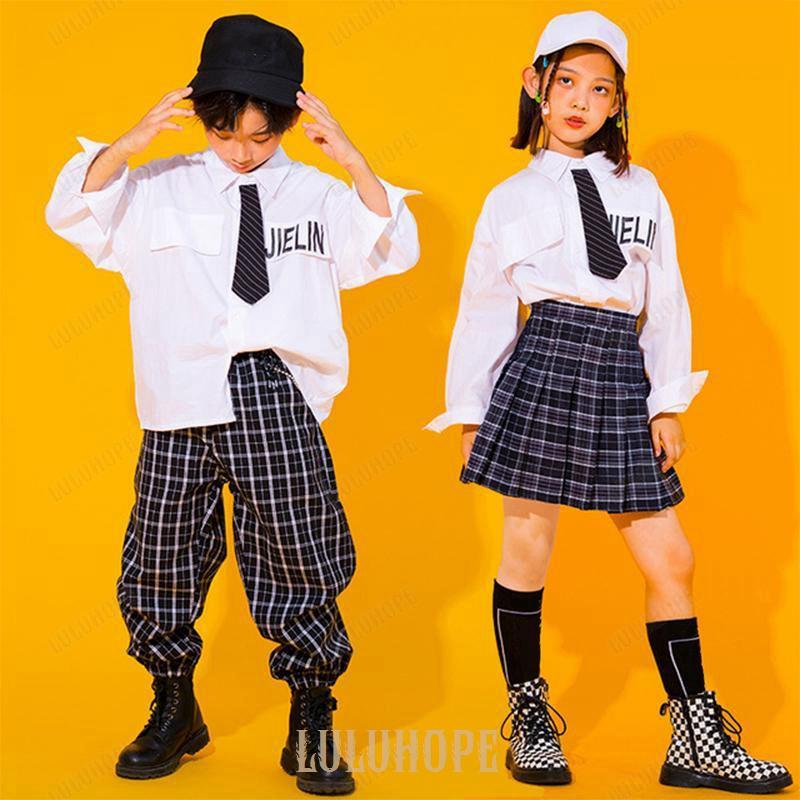 キッズダンス衣装 ヒップホップ HIPHOP セットアップ トップス パンツ 子供 男の子 女の子 ガールズ チア ジャズダンス ステージ衣装 練習着 応援団 演出服｜bonecom2023｜03