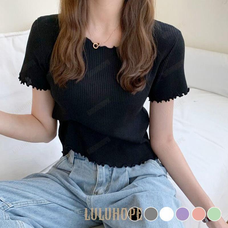 楽天市場】tシャツ レディース 半袖 ブラウス 黒 半袖 フリル 夏 