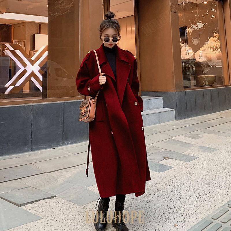 S'Maxmara ウエストベルト付きコート MaxMara 赤いロングコート ウエストベルト付き MaxMara 赤いロング