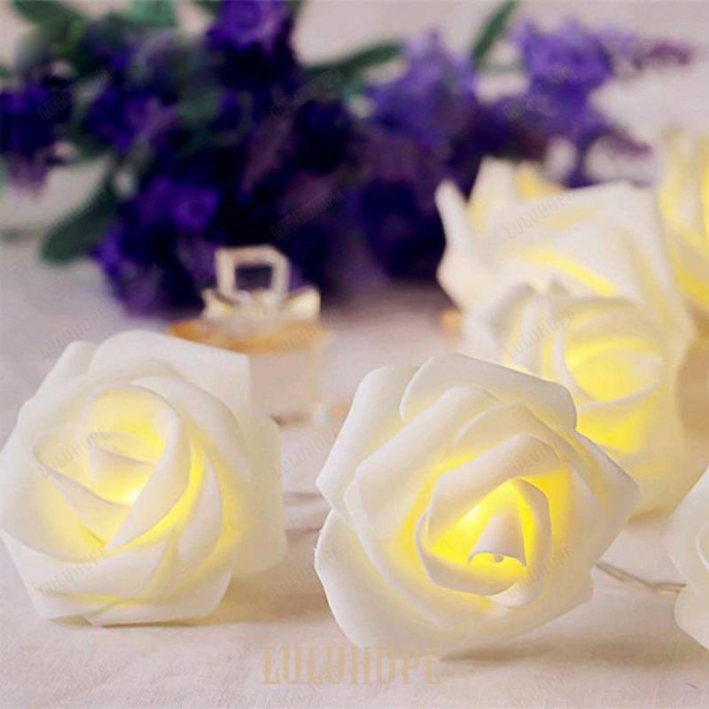 薔薇 バラ ローズ 花 LED イルミネーション 電飾 イルミネーション ガーデンライト 吊り下げる飾り 10灯 2m｜bonecom2023｜08