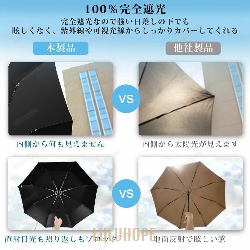 日傘 自動開閉 晴雨兼用 折りたたみ傘 UVカット99.9% 折り畳み傘 雨傘 大きい メンズ レディース 8本骨 傘 遮光 遮熱 耐風 軽量｜bonecom2023｜10