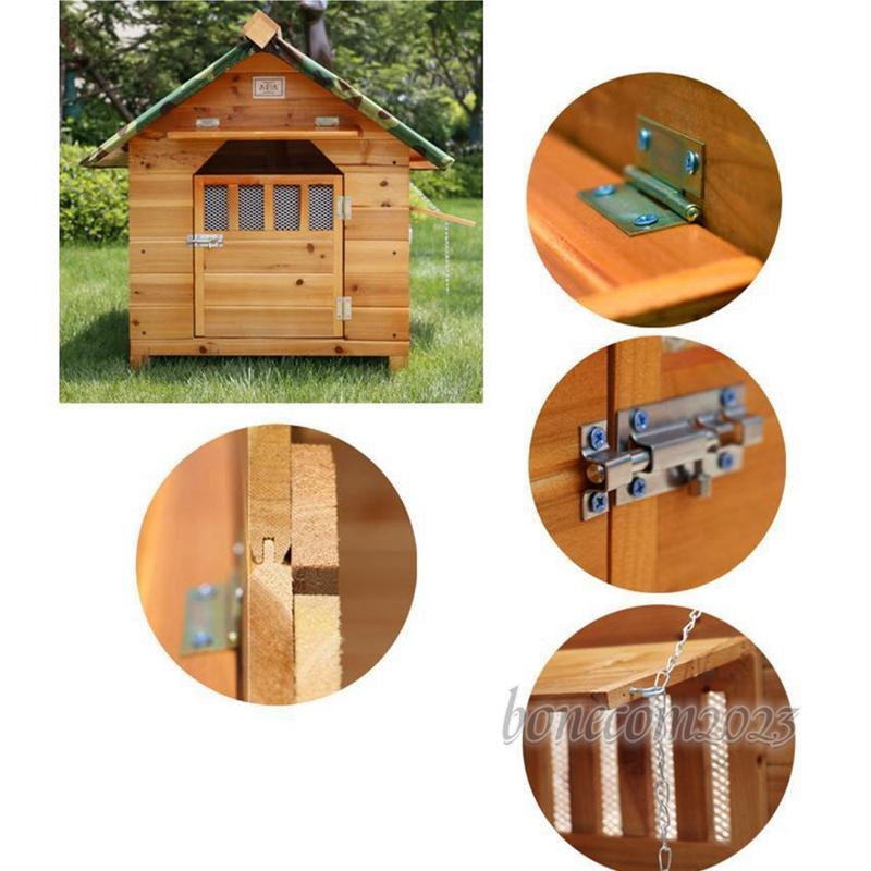 ★レア物 新品未開封 豪華犬別荘 庭付き ペットハウス 家庭用 犬小屋 窓2点窓1点 網戸 ドア付き 犬舎 外飼い 炭化板 木製 飼育ケージ 簡単組立 丈夫 室外 野外 通気性 防水 防腐 【FKP1250592841】(43791円)