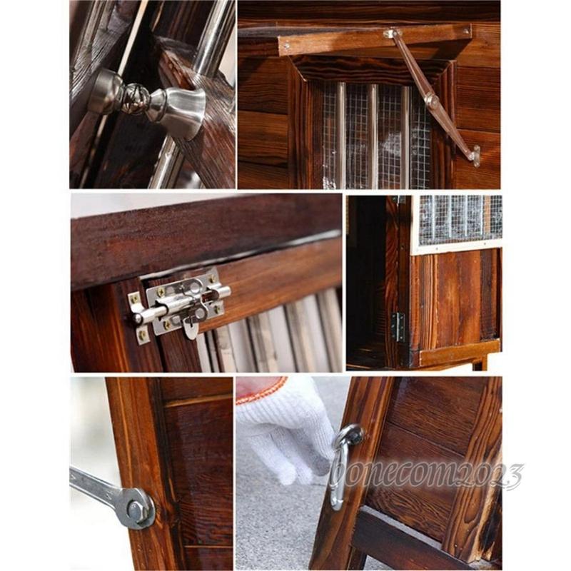 ★レア物 新品未開封 豪華犬別荘 庭付き ペットハウス 家庭用 犬小屋 窓2点窓1点 網戸 ドア付き 犬舎 外飼い 炭化板 木製 飼育ケージ 簡単組立 丈夫 室外 野外 通気性 防水 防腐 【FKP1250592841】(43791円)