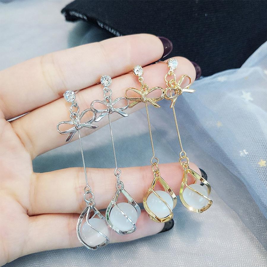 ロングピアス リボン ピアス レディース ぶらさがり イヤリング ロングピアス リボン ピアス レディース ぶらさがり イヤリング