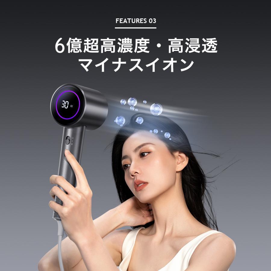 ヘアドライヤー 低温速乾 マイナスイオン 1300W 最大風速25m/s 大風量