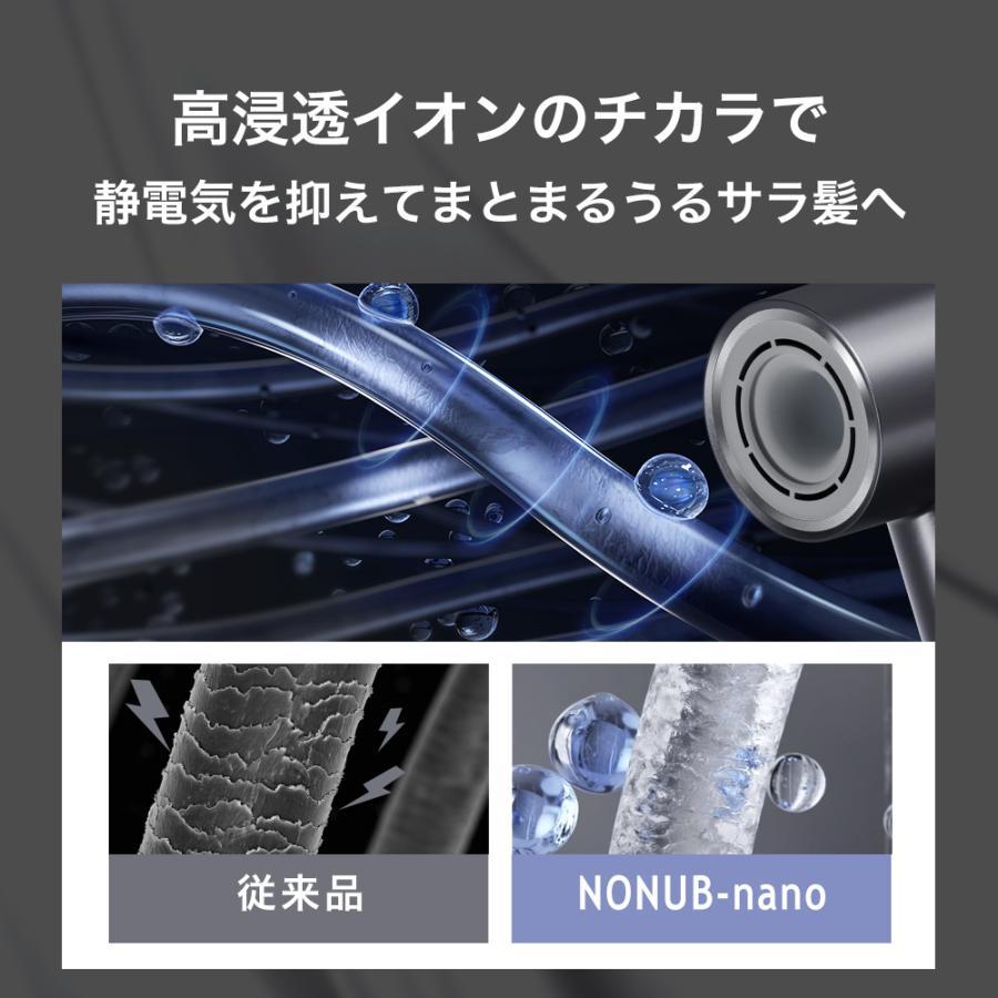 ヘアドライヤー 低温速乾 マイナスイオン 1300W 最大風速25m/s 大風量