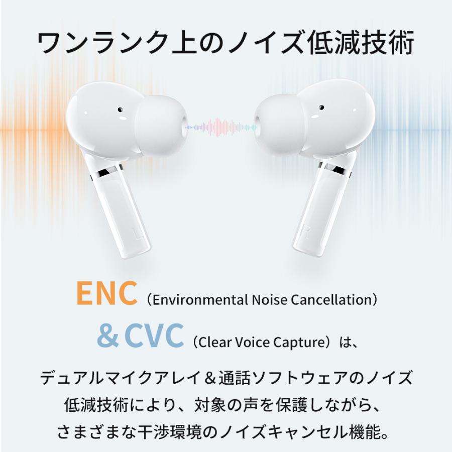 ワイヤレスイヤホン Bluetooth5.4 ENC ノイズキャンセリンク AAC