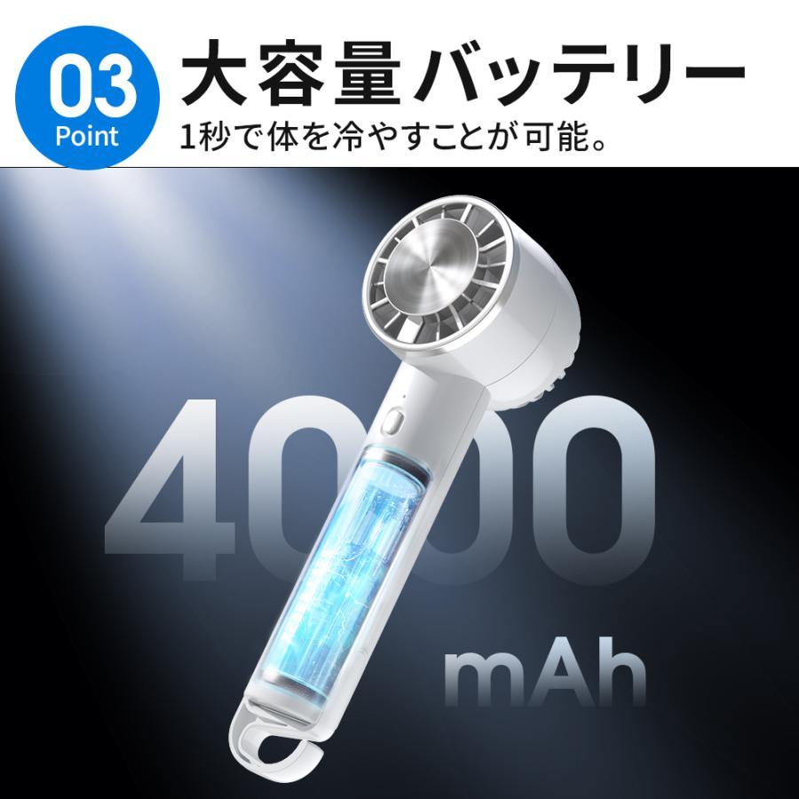 「-26℃瞬間冷却」ハンディファン 冷却プレート付  Max10時間連続  扇風機 小型  ハンディ扇風機 手持ち扇風機 卓上 3段階風量調節 充電式 静音 軽量 | ブランド登録なし | 15