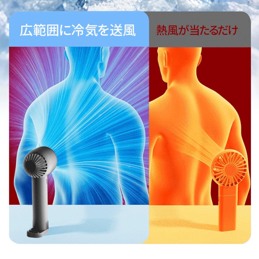 【クーポンで最安1480円】手持ち扇風機 ハンディファン 冷却プレート -26℃瞬間冷却 扇風機 小型 卓上 Max10時間 3段階風量 充電式 静音 軽量 熱中症対策 セール | ブランド登録なし | 11