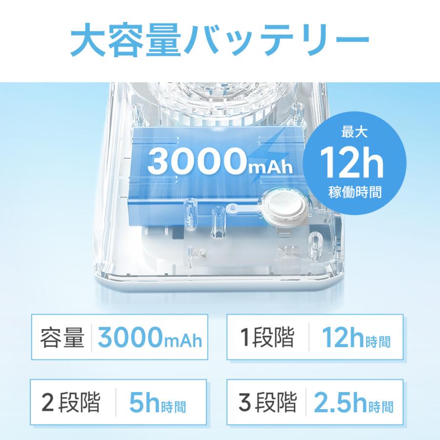 扇風機 クリップ式 日傘扇風機 超静音 大風量 強力 風量3段階調節 クリップ式扇風機 USB扇風機 卓上扇風機 小型 節電 ミニ扇風機 usb充電式 熱中症対策 夏 | VeraVera | 10