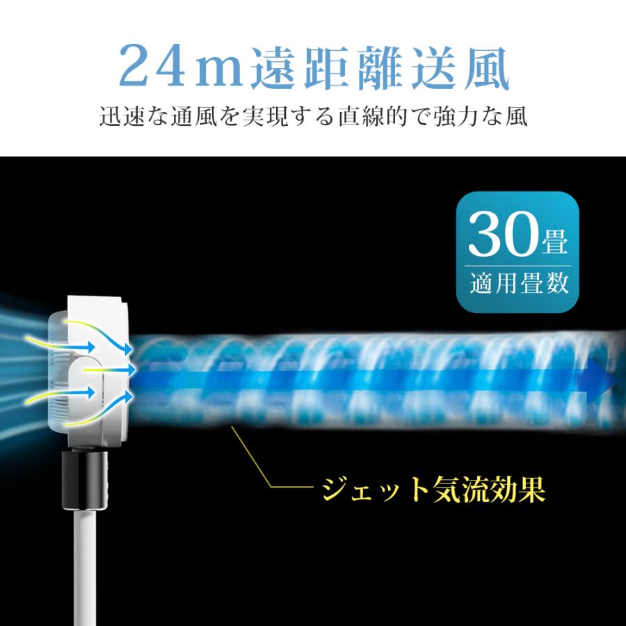 サーキュレーター 首振り AI自動調節 3枚羽根 5000万個マイナスイオン 扇風機 DCモーター 30畳対応 風量6段階調節  上下/左右首振り 静音 リモコン付き | ブランド登録なし | 05