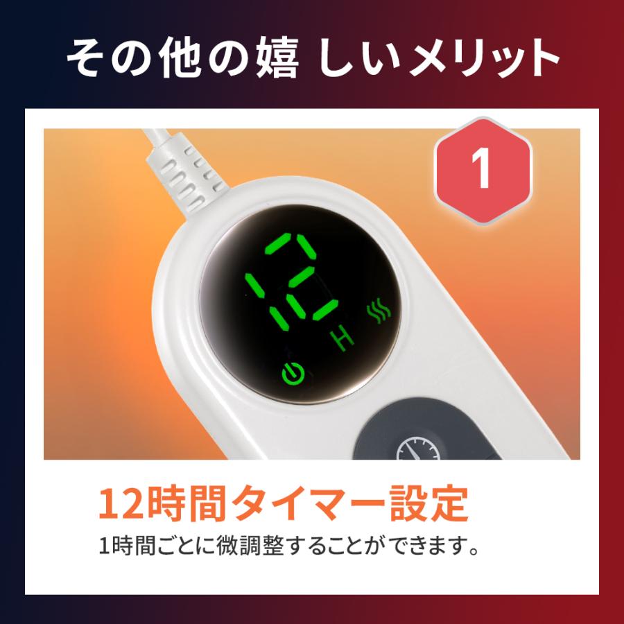 「クーポンで3375円」電気ブランケット 電気毛布 掛敷兼用 ヒーター毛布 10段階温度調節可能 ポカポカ 静電気防止 自動OFF 電気代95％カット 冷え予防防寒グッズ | ブランド登録なし | 18