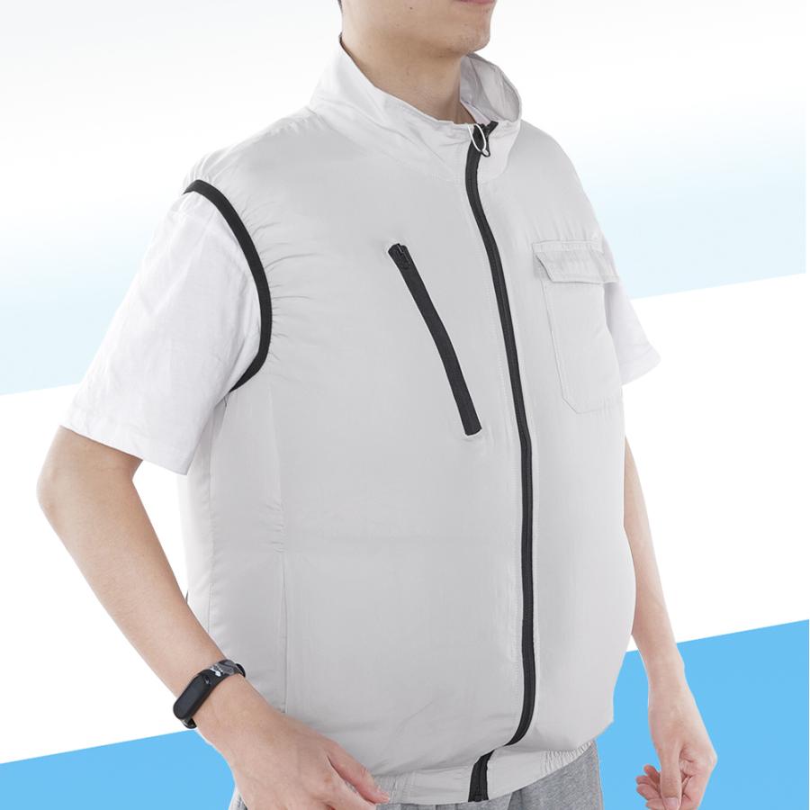 電動ファン付きウエア 冷却服 フルセット UVカット 通気性 最大28時間稼動可能 大風量 作業服 作業着 扇風服 ワークウェア35800mAh/20000mAh  工事現場 通勤 | ブランド登録なし | 16