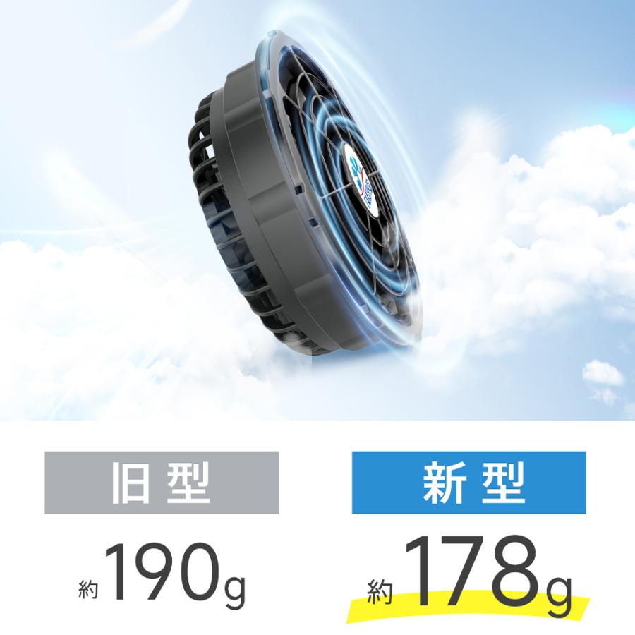 電動ファン付きウエア 冷却服 フルセット UVカット 通気性 最大28時間稼動可能 大風量 作業服 作業着 扇風服 ワークウェア35800mAh/20000mAh  工事現場 通勤 | ブランド登録なし | 07