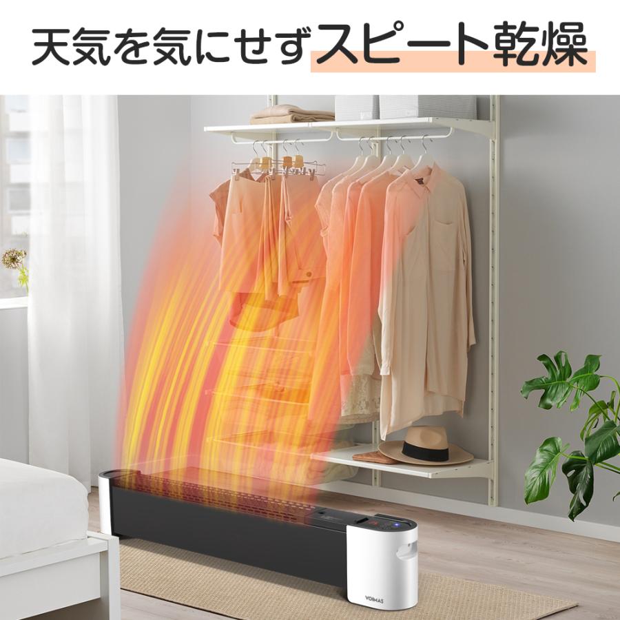 セラミックファンヒーター 対流式 加湿&加熱&乾燥 2秒即暖 122枚加熱