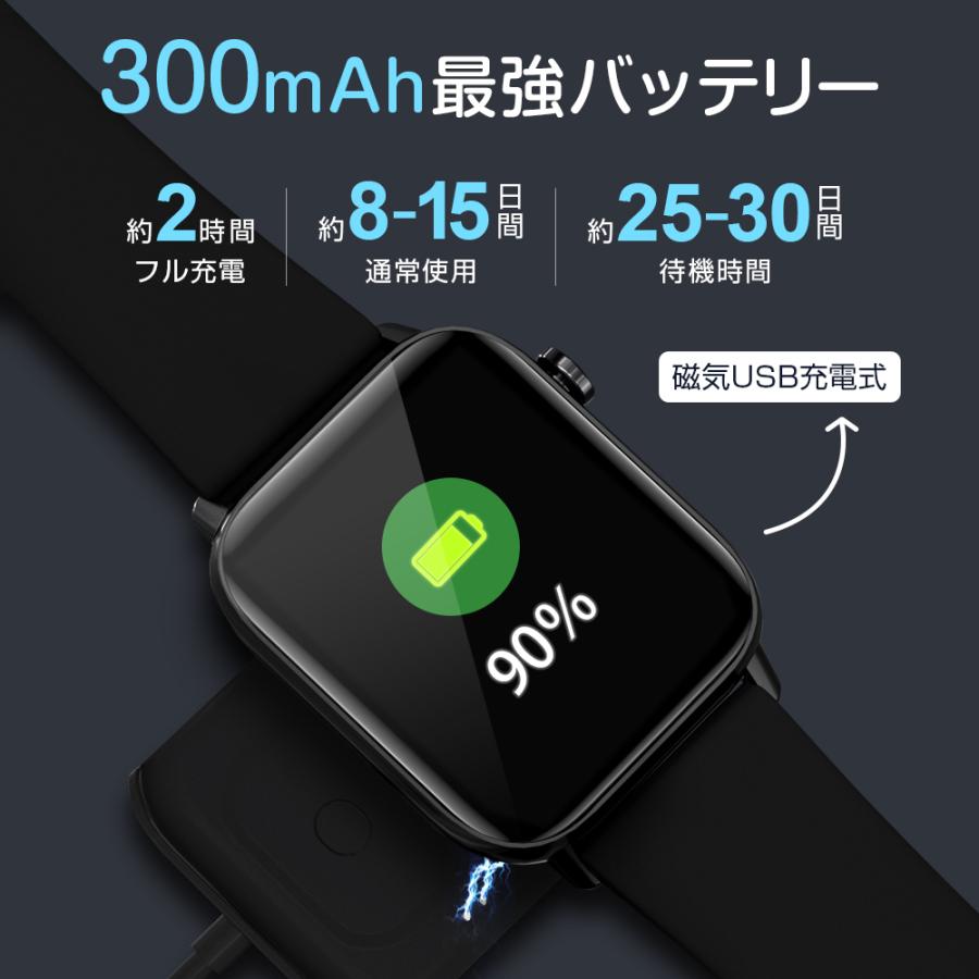 スマートウォッチ QS15 1.85インチ大画面 Bluetooth5.3搭載 通話機能付き 24時間健康管理 自動体温検知 血圧 血中酸素濃度測定 iPhone Android対応 | ブランド登録なし | 28