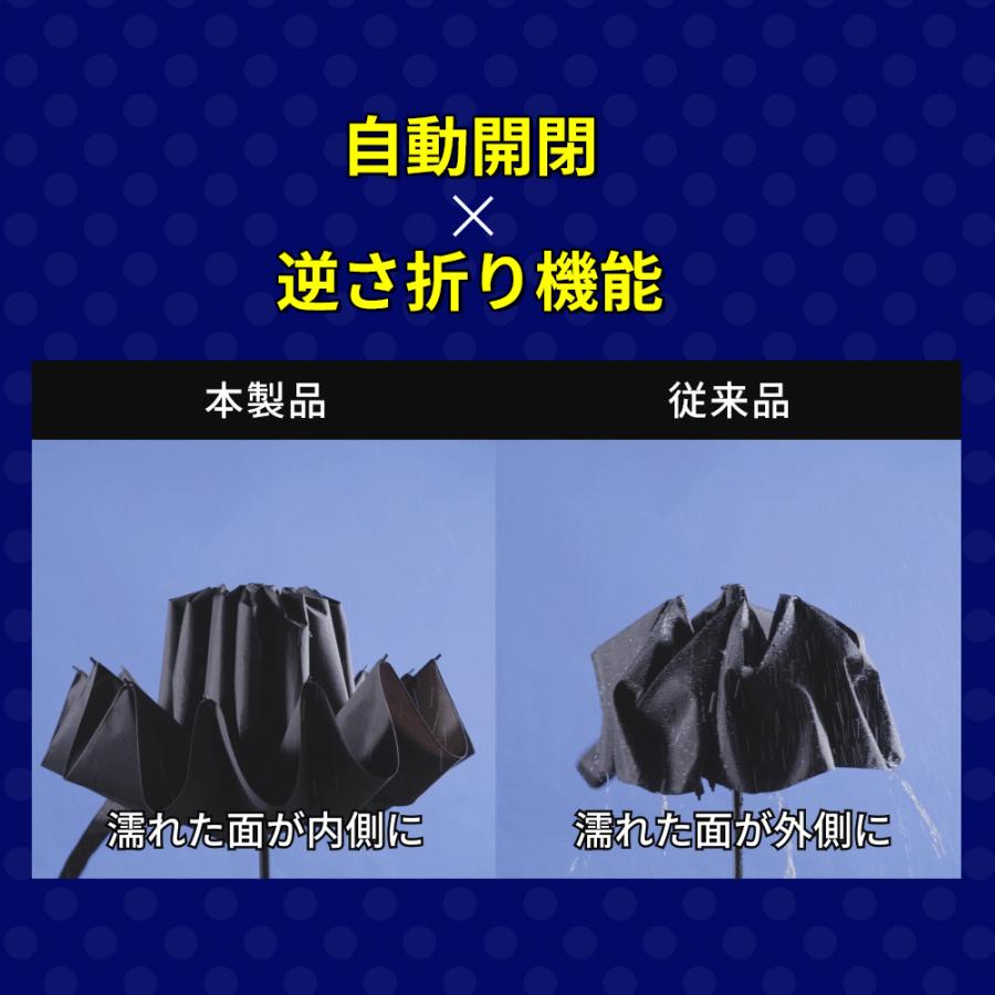 折りたたみ傘 日傘 傘 折畳み傘 24本骨 激撥水 自動開閉 ワンタッチ 晴雨兼用 完全遮光 100%UVカット 109cm大判 高耐風設計 逆折り 速乾 雨傘 台風 ゲリラ豪雨 | ブランド登録なし | 16