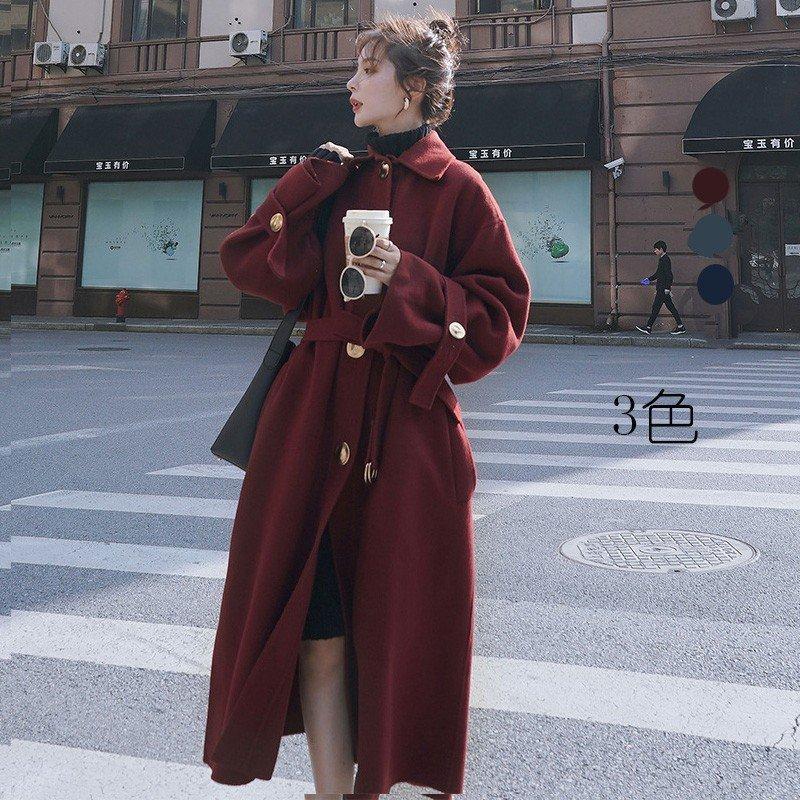 3色ロングコート チェスターコート コート レディース スプリングコート アウター オシャレ 通勤 大きいサイズ 春秋冬 30代40 ロング丈 ジャケット ウール混 国内初の直営店