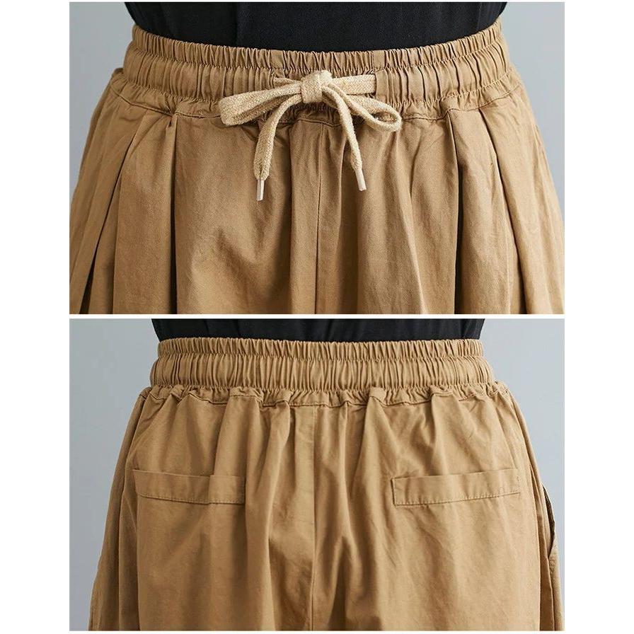 ワイドパンツ レディース ガウチョパンツ パンツ 九分丈 体型カバー 大きいサイズ ボトムズ 春 夏 夏服 着痩せ 無地 おしゃれ ゆったり 春 夏 リラックス カジ|bongsup|12