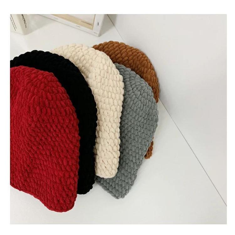 ワッフルニット風 編み込み バケット ハットバケットハット ハット キャップ 小物 ニット 編み込み おしゃれ サファリハット カジュアル 帽子 秋冬 HAT 日よけ|bongsup|09