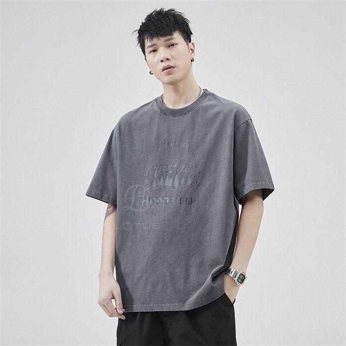 「お買い物マラソン」カットソー メンズ シャツ カットソー Tシャツ ロンＴTシャツ メンズ 半袖 夏服 綿 ビッグt グラデーション カットソー カジュアル ゆった｜bongsup｜08