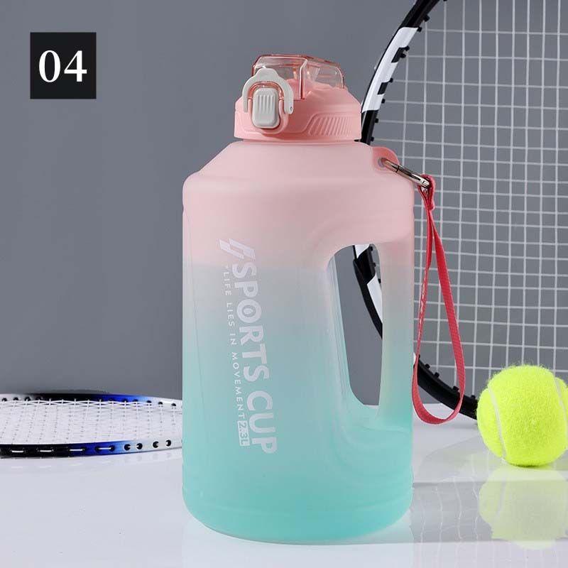 水筒 ウォーターボトル 2300ml グラデーション ストローボトル 大容量ボトル スポーツボトル ストラップ付き 軽量 クリアボトル 水分補給 透明 洗いやすい 漏れ｜bongsup｜12