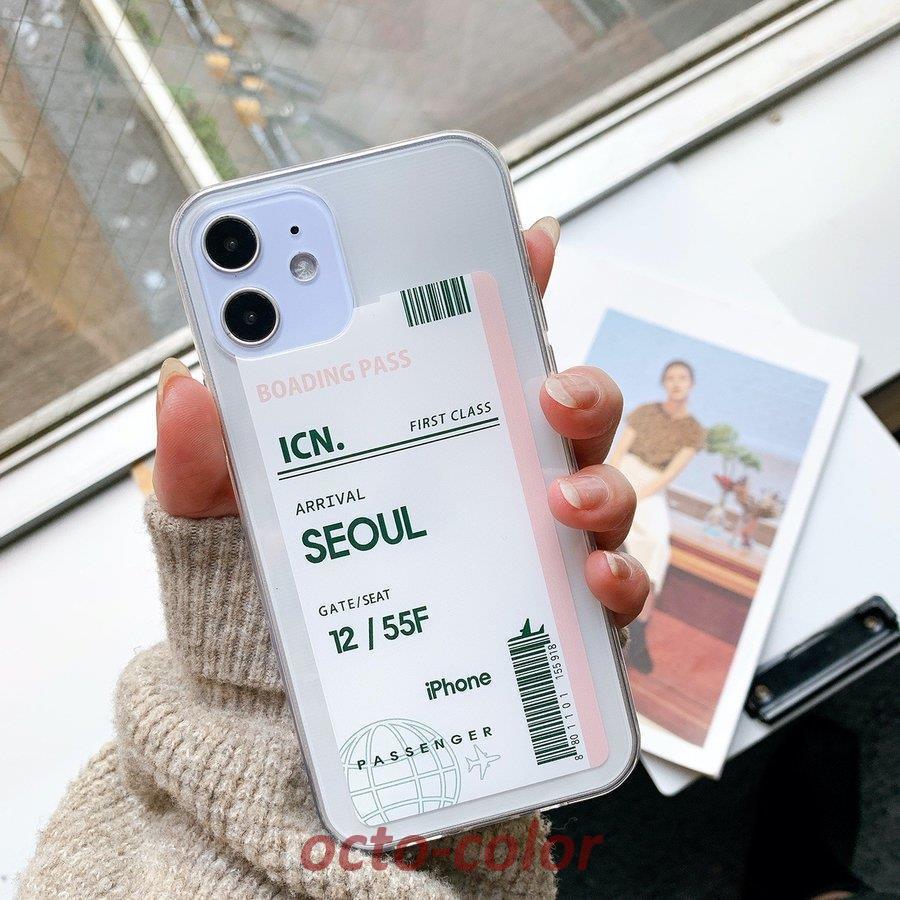 iphone13 ケース 韓国 チケット 航空券 クリア 透明iPhone12 SE3 ケース iPhone11 12 mini ケース アイフォン11 ケース iPhone SE2 Galaxy ギャラクシー s20 s21｜bongsup｜08