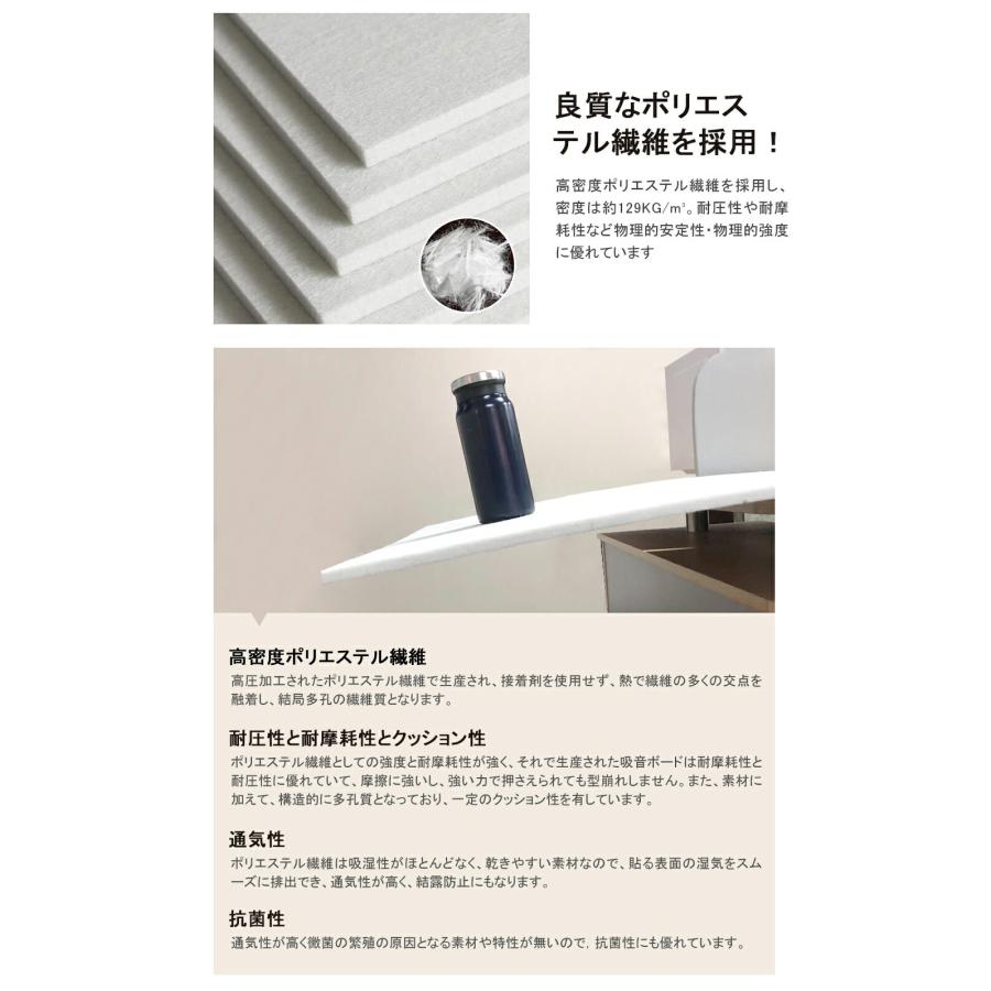 吸音ボード 60cm*60cm*0.9cm 24枚セット フェルトボード 吸音パネル