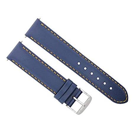 激安人気新品 Tag for Band Strap Watch Leather 22 mm Heuer 4 Carreraブルーオレンジステッチ# ウォレットチェーン