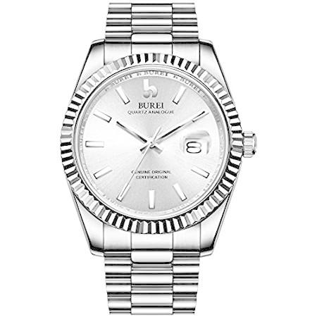 超人気の Sapphire Classic Watch Quartz Men's BUREI Lens Da Simulated Display Amplify 腕時計 超人気の Sapphire Classic Watch Quartz Men's BUREI Lens Da Simulated Display Amplify 腕時計