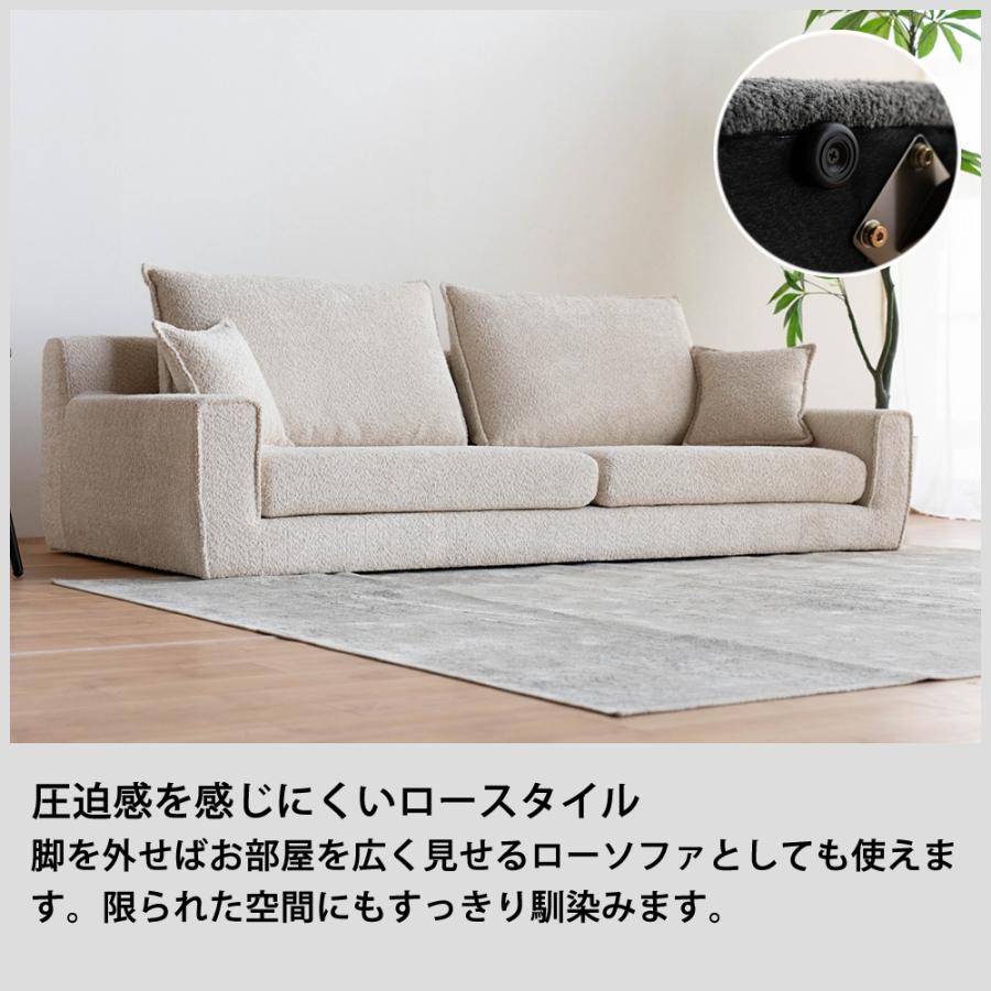 最大20%OFFクーポン 6/4〜7】ソファー ファブリックソファ 幅190cm 3人
