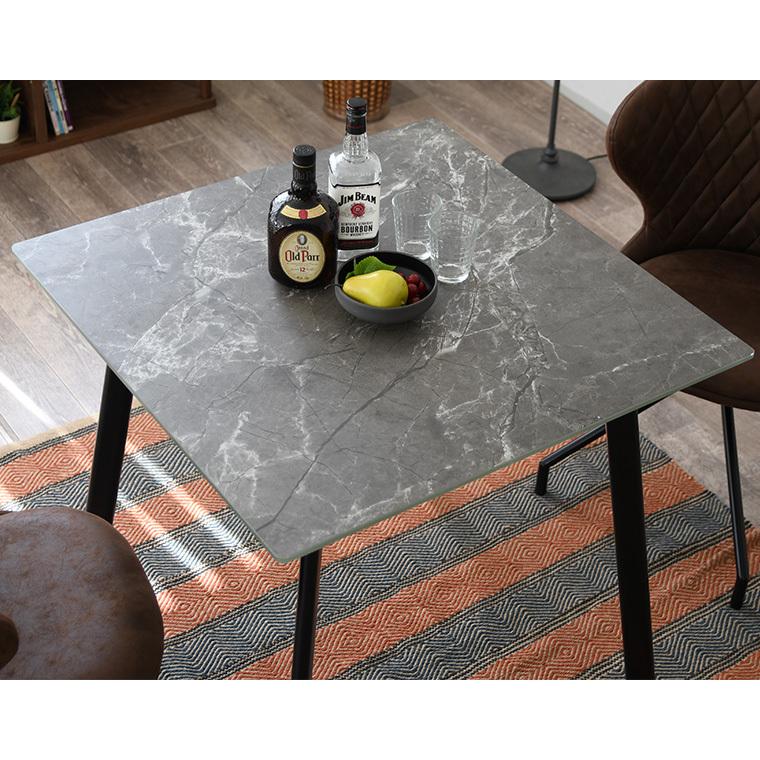 ダイニングテーブル ダイニングガラステーブル 大理石柄 机 テーブル 2