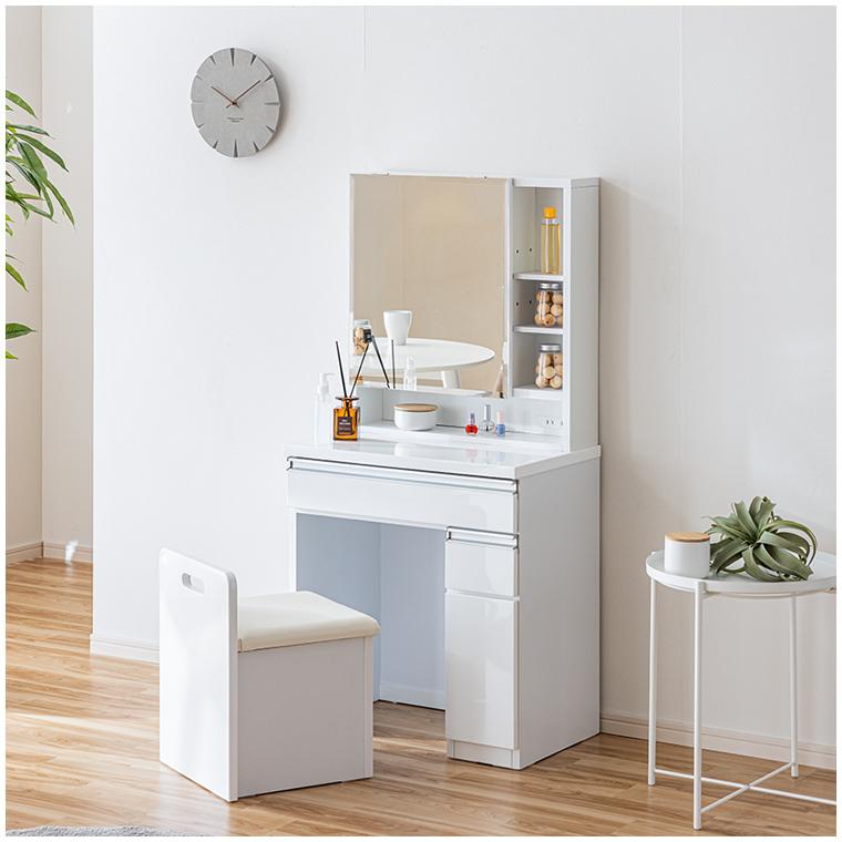 ドレッサー おしゃれ 子供 安い 白 一面鏡 1面鏡ドレッサー コンパクト