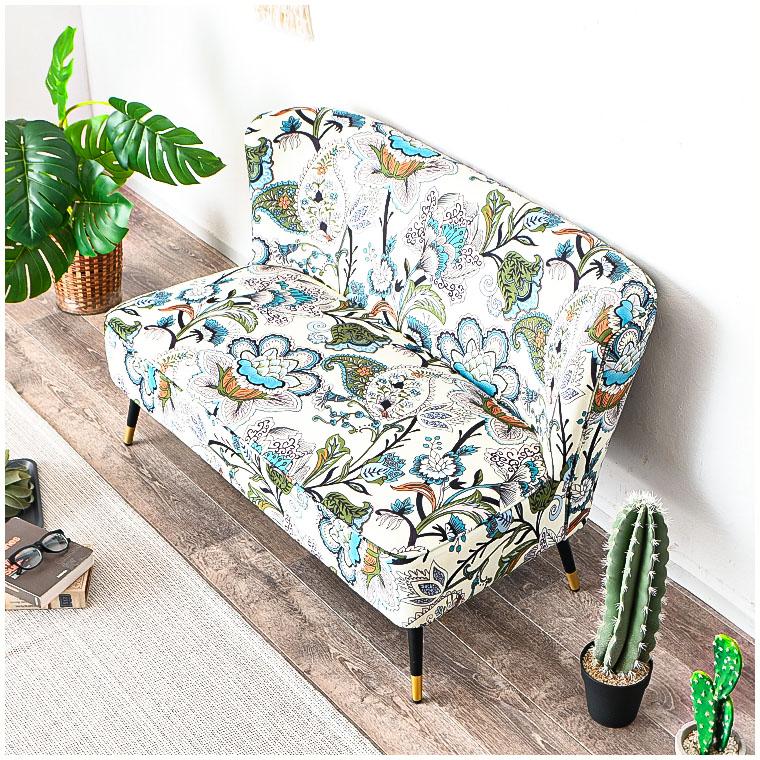 花柄 ボタニカル柄 2人掛けソファ ソファー ソファ 120cm 2人用