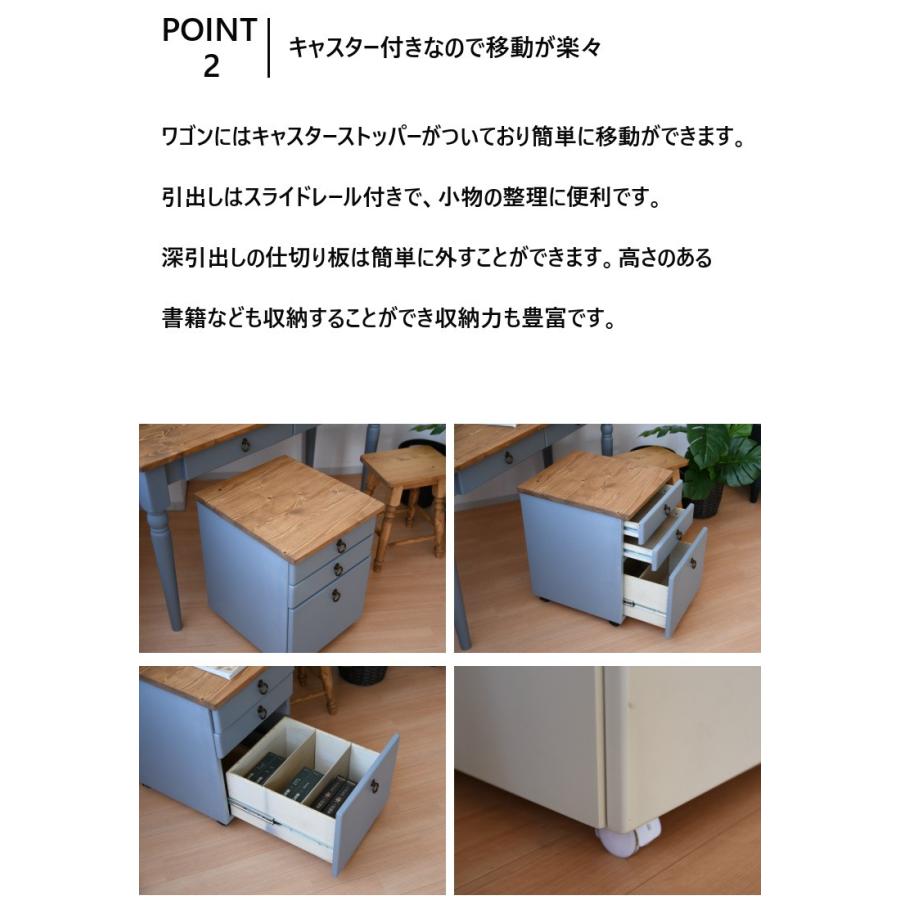 カントリーデスク(2) 3点セットで購入をお願いします 兄弟姉妹で使える 2人用 カントリー学習机 白いカントリーパイン