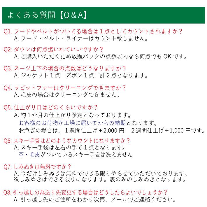 クリーニング 宅配 詰め放題 ５点まで ブロガーさん推薦 衣替え 今だけ有料しみぬきも無料 送料無料｜bonitacl｜06