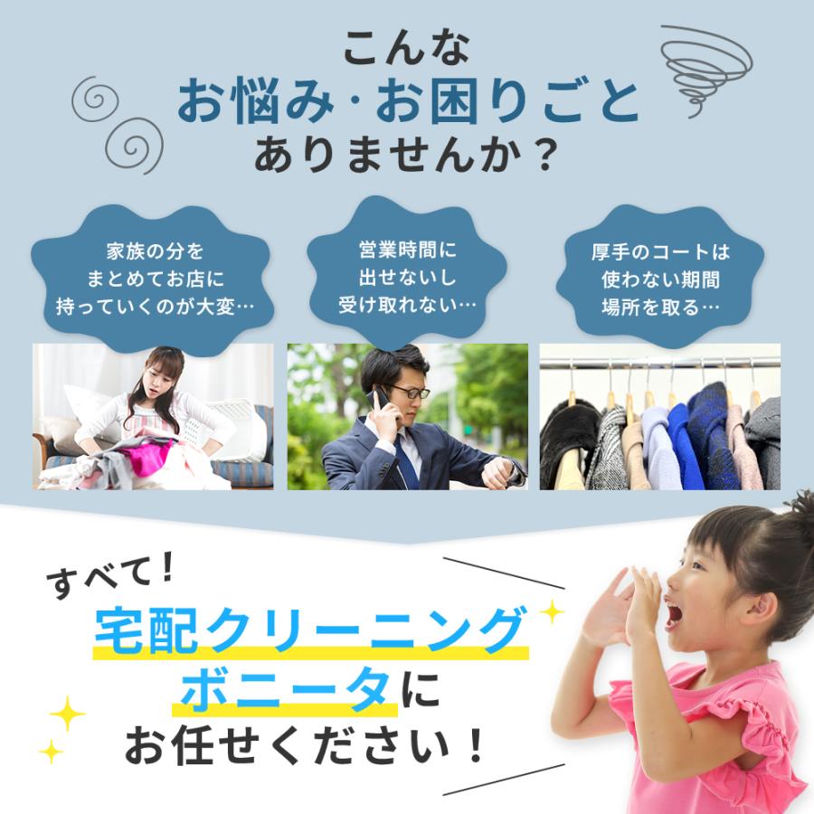 クリーニング 宅配 詰め放題 １０点まで（ブロガーさん推薦♪）衣替え 今だけ有料しみぬきも無料（送料無料） |  | 01