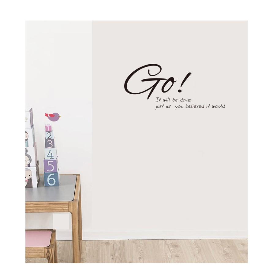 転写式 ウォールステッカー ゴー Lサイズ 英語 アルファベット メッセージ モダン オリジナルデザイン 飾り付け自由 おしゃれ 選べる11色 Sw Go L インテリア雑貨店 Bonitashop 通販 Yahoo ショッピング