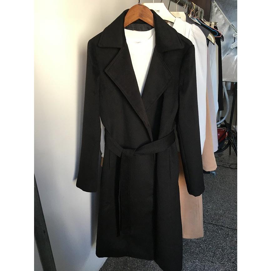 チェスターコート レディース ロング ベルト付き ボタンなし Aライン スリット 黒 メルトン 厚手 秋冬 アウター T ボニート 通販 Yahoo ショッピング