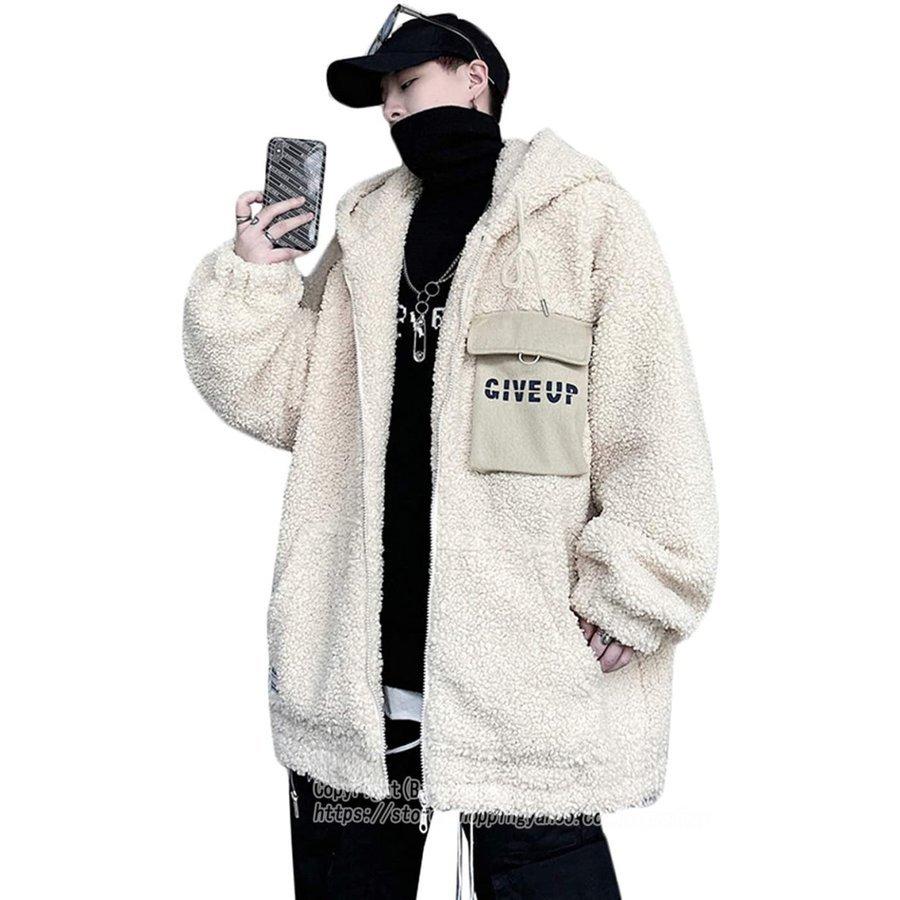 予約販売 本 防寒 暖かい もこもこ コート フリース フード付き ジャケット 厚手 ゆったり メンズ ボアブルゾン 暖かい もこもこ コート フリース フード付き ジャケット カジュアル 冬 ユニセックス ジャンパー コート アウター Www Kat Ae