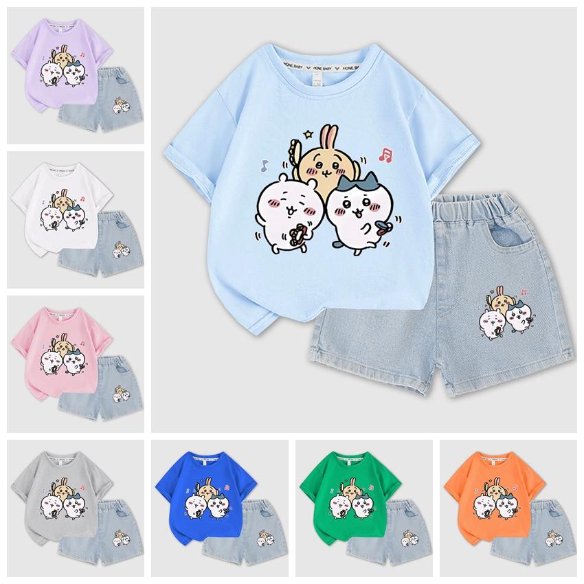 ちいかわ 子供服 上下セット 半袖 Tシャツ 半ズボン パンツ ウサギ 