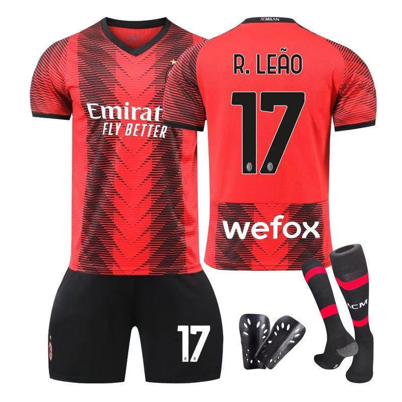 サッカーウェア 子供 大人 2324ACミランホームユニフォーム9番 サッカーウェア 子供 大人 2324ACミランホームユニフォーム9番