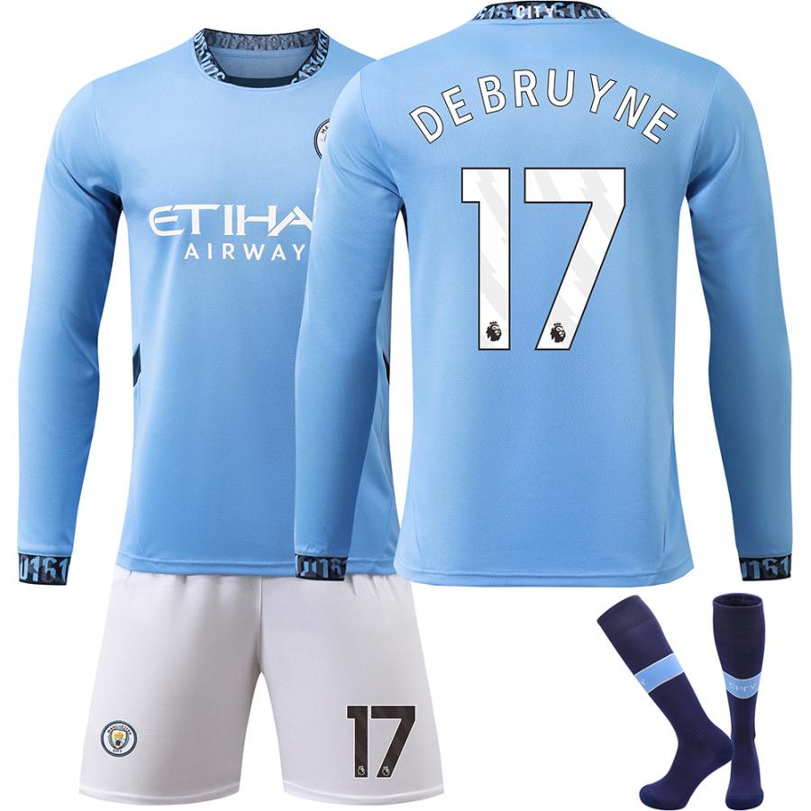サッカーウェア2425マンチェスター・シティホーム長袖サッカー サッカーウェア2425マンチェスター・シティホーム長袖サッカー