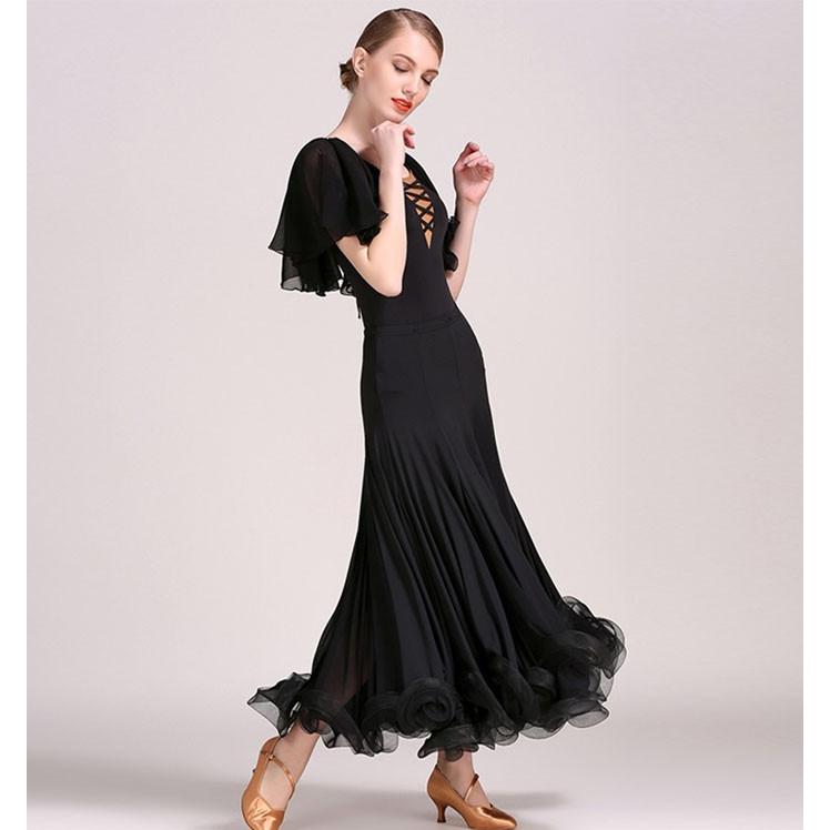 ダンス衣装 ロングスカート 赤 黒 ボリュームたっぷり フリルスカート ダンスウェア ステージ衣装 イベントコンパニオン 社交ダンス Lds8025 ボンジーア 通販 Yahoo ショッピング