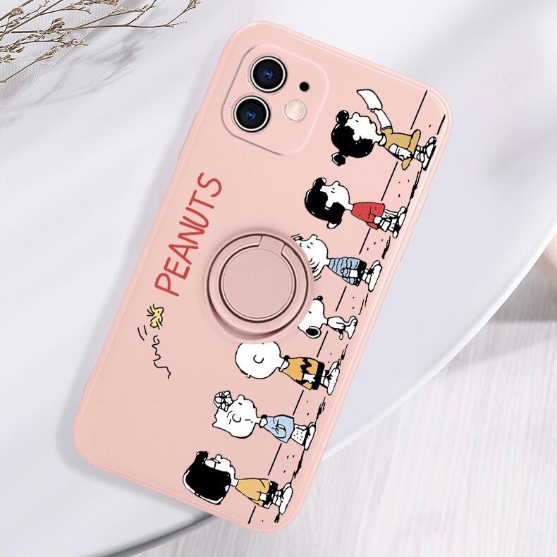 スヌーピー リング付き ストラップ付き Snoopy iphone15 スマホケース 携帯ケース 全機種対応 ソフト シリコン 全面保護 耐衝撃 スマホカバー 13mini ケース｜bonjia｜03