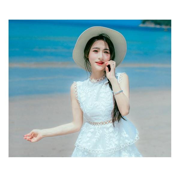 マキシ丈ワンピース 白 レディースサマードレス ノースリーブ Aラインワンピ 刺繍ロングドレス ピーチワンピースふわふわ リゾート 透け感 ホワイト Y ボンジーア 通販 Yahoo ショッピング