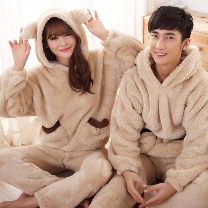 送料無料 パジャマ ペア 冬 大きいサイズ フード くま耳 レディース メンズ カップル もこもこ ルームウェア 上下セット 部屋着 あったか お揃い Y ボンジーア 通販 Yahoo ショッピング