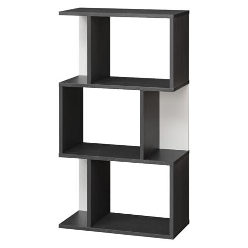 【特価商品】白井産業 ディスプレイラック 棚 幅58cm 高さ106cm ブラッ 白井産業 ディスプレイラック 棚 幅58cm 高さ106cm ブラック 木目 S字