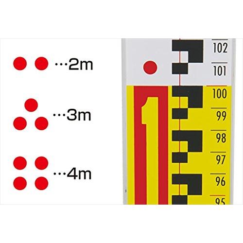 シンワ測定(Shinwa Sokutei) アルミスタッフ II 5m5段 表面10mmピッチ 